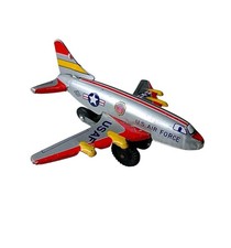 *HH* Modellino Vintage Aereo US Air Force Made Japan Toy Giocattolo Gioco Latta 