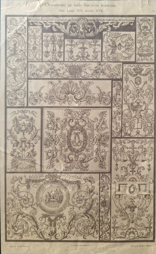 Antica stampa 1890 ornamenti - antica,