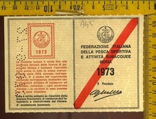 Tessera a 149 Licenza  pesca 1973