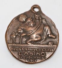 medaglia in bronzo L'ASINO 1911, rivista satirica XX anniversario