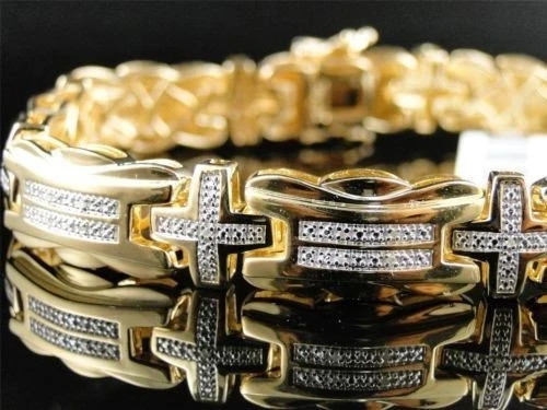 Bracciale uomo placcato oro - bracciale,