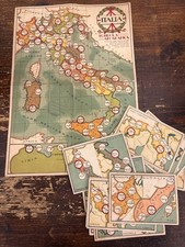 Tombola -Geografica-Italia anni’20-Con tabellone-Cartelle e numeri/citta