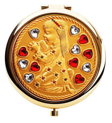 Specchietto borsa gold con - da,