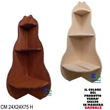 ANGOLIERA IN LEGNO CON 3 MENSOLE PER ARREDAMENTO INTERNO CM 24X24X75 H