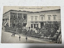 Cartolina Corato Villa E Monumento F. Cavallotti  F.P.  Viaggiata 1922
