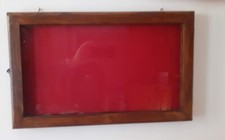 Bacheca espositore, vetrina in legno con vetro,  per medaglie, Spille ecc.