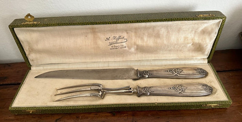 Antica scatola con - , posate