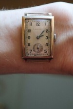 Orologio da polso vintage 1936 Rolco by Rolex oro 9KT tonneau quadrante settore da riparare