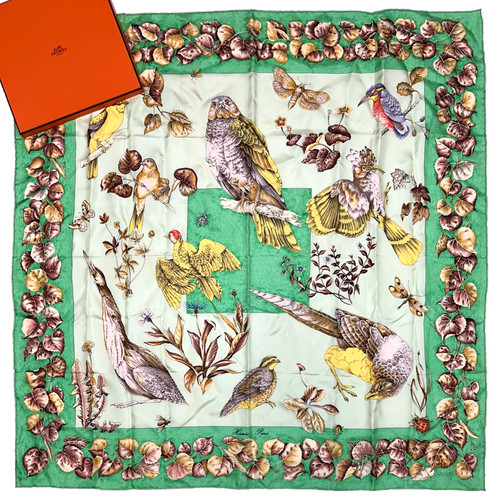Hermes scarf mint 1990 la - hermes,