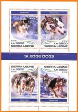 A6782 - SIERRA LEONE, Errore, 2018, MISSPERF MINI S: Cani da slitta, Siberian Husky