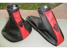 Cuffia leva cambio e freno compatibili Alfa GIULIETTA vera pelle + ricamo