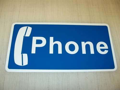 Insegna metallo telefono - insegna,