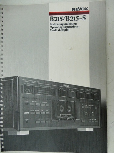 Manuale istruzioni revox - di,