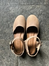 Scarpe Donna Sandali In Cuoio E Pelle Marrone Scamosciato