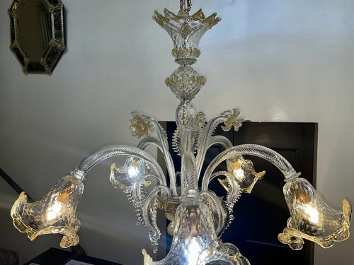 Lampadario bianco oro 5 - e,
