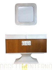 ? Luigi Sormanni Sideboard con Specchio Vintage Anni 70 Originale Space Age