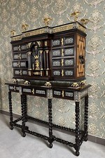 Scrivania segreteria deluxe con ripiano organizzativo nobile stile antico scrivania in legno