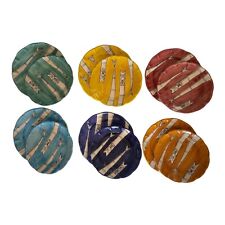 Set 12 Piatti in Ceramica di Vietri Decoro Alici 6 Piani + 6 Fondi Amalfi Coast