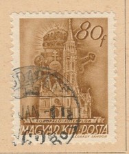 A6P11F196 Hungary 1941-43 Wmk Patriarchal Cross in the Shield 80f used