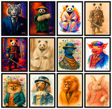 Poster animali vintage alla