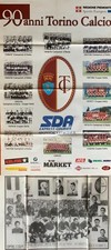 MANIFESTO POSTER TORINO CALCIO 90 ANNI SQUADRA GRANDE TORINO + GRAZIE TORO 2000