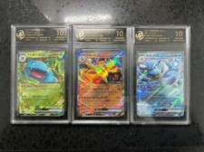 3 pezzi carte pokemon JAP. Venusaur Charizard Blastoise ex RR RPA 10