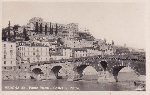 Cartolina verona ponte - cartolina, /
