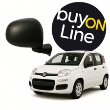 SPECCHIETTO RETROVISORE A CAVI CONVESSO DESTRO NERO FIAT PANDA 3a SERIE DAL 2012