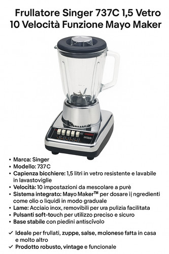 Frullatore singer 737c 5l - frullatore,