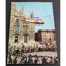 Cartolina Milano - Un Elicottero depone una Bottiglia di Prinz Brau