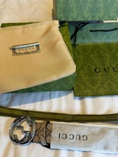 Cintura reversibile firmata Gucci 125 cm