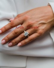 Smeraldo Taglio Moissanite Con