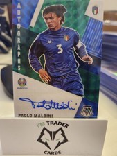 2021 Panini Mosaic UEFA EURO Autographs Mosaic #AM-PM Paolo Maldini Auto Green