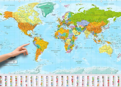 Mappa del mondo xxl poster - del,