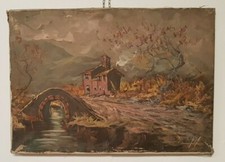 QUADRO D'AUTORE firmato C. CASA CON VARI SOGGETTI  CLASSICO VARIE MISURE 50X70