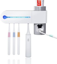 x Sterilizzatore UV Spazzolino Dispenser Dentifricio e Supporto 4 Spazzolini