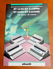 OLIVETTI  lotto 4 Depliant Brochure ET 1250 MD ETV 2700 ET 2250 2450