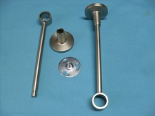 SUPPORTO PER BASTONE TENDA A PARETE FINITURA ACCIAIO SATINATO LINEA EASY