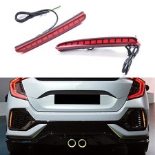 2x Riflettore Fanale Posteriore Freno LED Rosso Adatto per Honda Civic 2017-2020