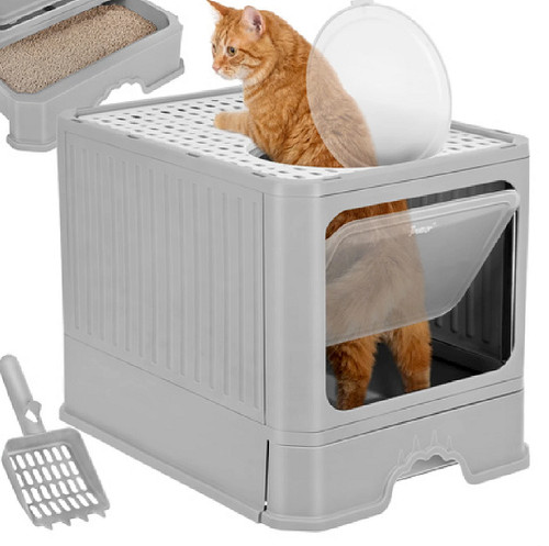Lettiera per gatto chiusa con - gatto,