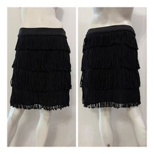 IBLUES Gonna nera con frange