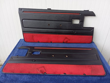 COPPIA PANNELLI PORTA ORIGINALI PEUGEOT 205 - MOQUETTE ROSSA