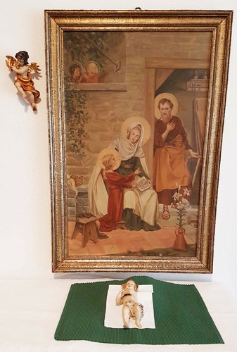 Sacra famiglia dipinto - famiglia, olio