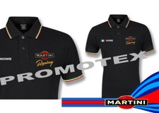 polo MARTINI RACING cotone bordi tricolore italia racing unisex maglia corse