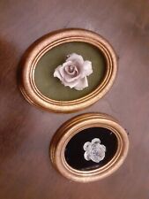 ✅? 2 Quadretti Vintage Ceramica E Vetro Unico E Raro Artigianale 