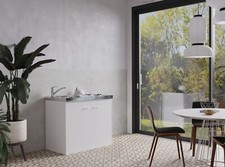 Cucina Mini Cucina Singola Cucinino Pantry Bianco Levin 100 CM