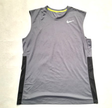 Canotta Dri-Fit Nike XL Grigio Basket Palestra Fitness Training Allenamento _B5