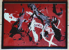 Serigrafia a colori numerata firmata Toti Scialoja in cornice