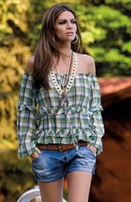 DENNY ROSE BLUSA camicia georgette art. 7655 tg. M