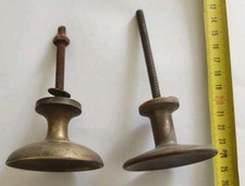 Pomelli Maniglie  In Ottone  D'epoca Porta Portoncino